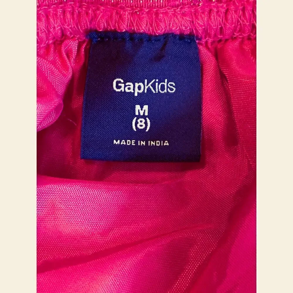Gap Kids Girls Size 8 Shimmer Circle Skirt Pink Glitter Tutu Tulle Sparkle